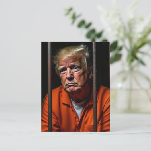 Schuldige Trump zit in de gevangenis Briefkaart (Staand voorkant)