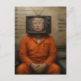 Schuldige Trump Zit in de Gevangenis Briefkaart