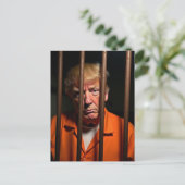 Schuldige Trump zit in gevangenis Rusty Bars Briefkaart (Staand voorkant)