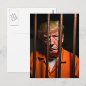 Schuldige Trump zit in gevangenis Rusty Bars Briefkaart (Voorkant / Achterkant)