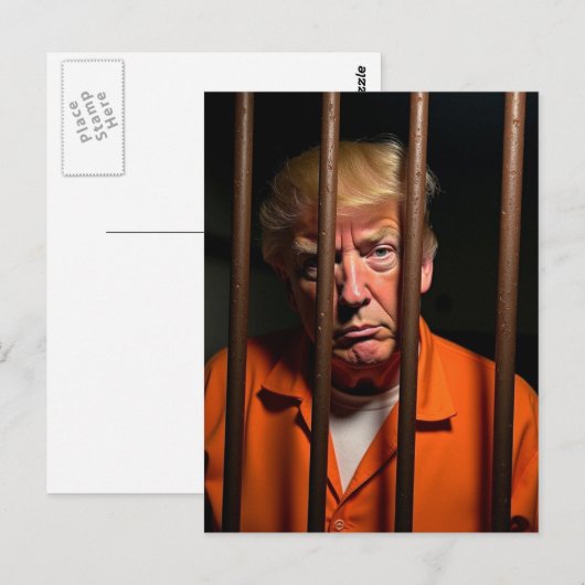 Schuldige Trump zit in gevangenis Rusty Bars Briefkaart (Voorkant / Achterkant)