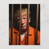 Schuldige Trump zit in gevangenis Rusty Bars Briefkaart (Voorkant)