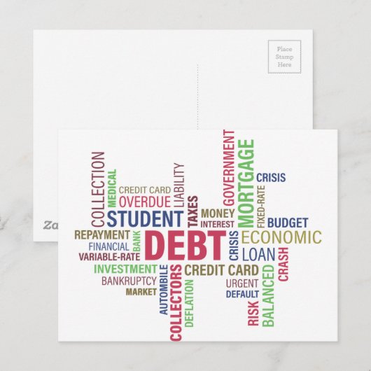 Schuldkrediet, verlies briefkaart (Voorkant / Achterkant)