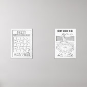 Schuldpuzzel en Home Run Challenge Payoff Tracker Muurkunst Sets (Voorkant)