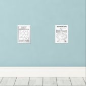 Schuldpuzzel en Home Run Challenge Payoff Tracker Muurkunst Sets (Houten vloer)