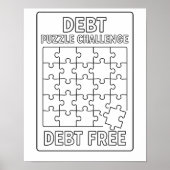 Schuldpuzzel Uitdaging Payoff Tracker Dubbelzijdig Poster (Voorkant)