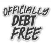 Schuldvrij Sticker (Voorkant)