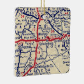 Schulenberg TX  Map Keramisch Ornament (Rechts)