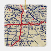 Schulenberg TX  Map Keramisch Ornament (Achterkant)