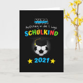 Schulkind 1. Klasse 2021 Einschulung Kind Fußball Kaart (Gele Bloem)