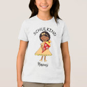 Schulkind - Mädchen mit Schultüte - orange 2 | Tri-Blend Shirt (Voorkant)
