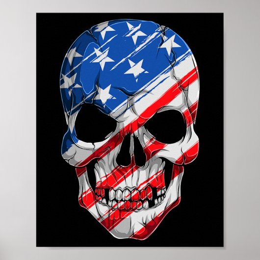 Schull 4 juli Amerikaanse vlag - Onafhankelijkheid Poster (Voorkant)