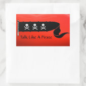 SCHULLEN EN GEKROOSTE BOTTEN RODE ZWARTE VLAG RECHTHOEKIGE STICKER (Tas)