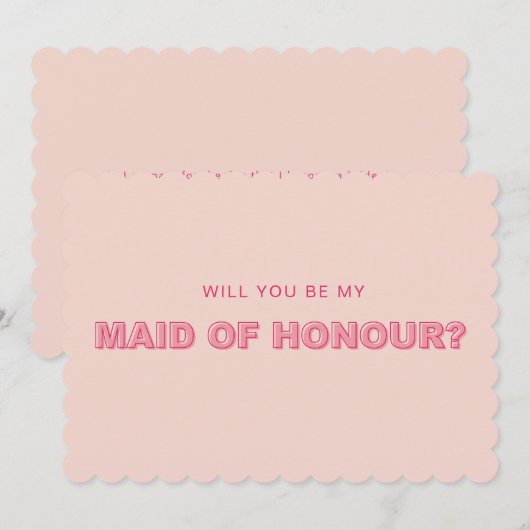 Schulpse rand contour meid van eer kaart (Voorkant / Achterkant)