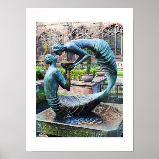 Schulptuur in water poster (Voorkant)