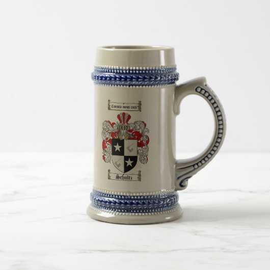 Schultz Coat of Arms Stein Bierpul (Rechts)