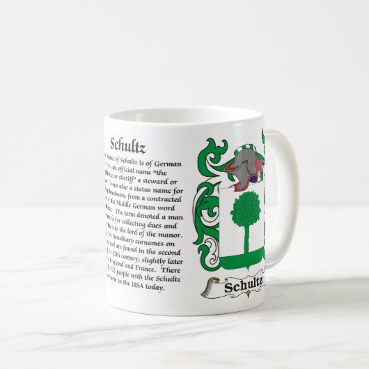 Schultz Family Coat of Arms Mok (Voorkant rechts)