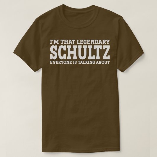 Schultz Surname Funny Team Familienaam Schult T-shirt (Design voorkant)
