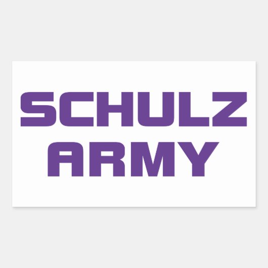 Schulz Army Sticker (Voorkant)