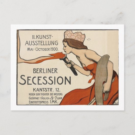 Schulz Berliner Secession Exhibition Vintage Briefkaart (Voorkant)