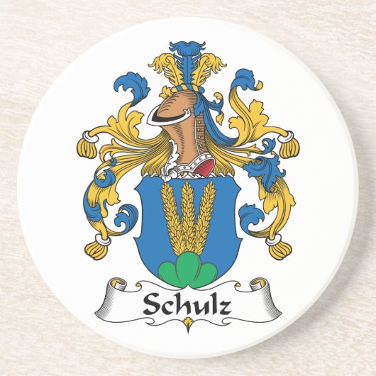 Schulz Family Crest Zandsteen Onderzetter (Voorkant)