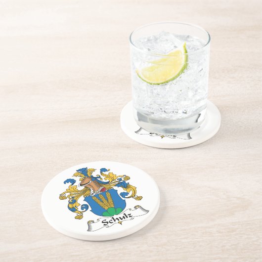 Schulz Family Crest Zandsteen Onderzetter (Zijkant)