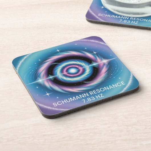 Schumann Resonance 7.83 Hz Plastic Coaster Set Bier Onderzetter (Linkerzijde)