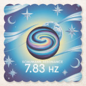 Schumann Resonance Celestial Blue Scalloped Set  Kartonnen Onderzetters (Voorkant)