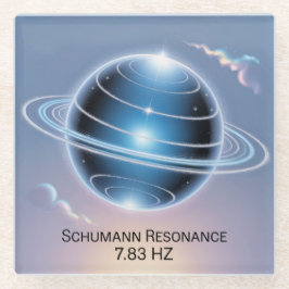 Schumann Resonantie 7,83 Hz Glas Onderzetter