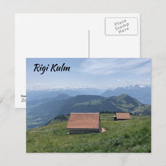 Schuren in Rigi Kulm Zwitserland Briefkaart (Voorkant / Achterkant)