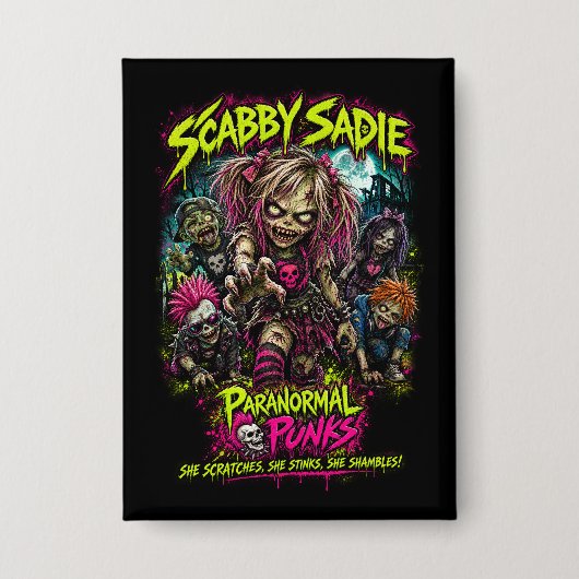 Schurftige Sadie – Paranormale Punks Button (Voorkant)