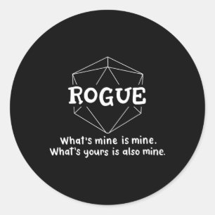 Schurk Grappig Karakter Grap Rollenspellen Rpg G Ronde Sticker