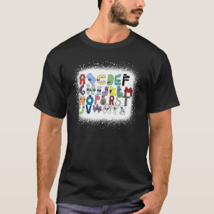 Schurk Letter Abc's Gebleekte Jongens Kwaadaardige T-shirt