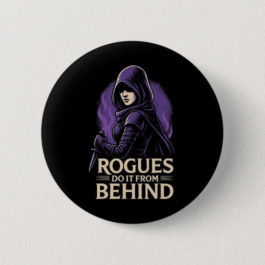 Schurken Doen Het Vanachter Grappig Rpg Tafelbladg Ronde Button 5,7 Cm (Voorkant)