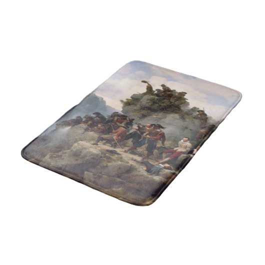 Schutters verdedigen een bergpas (Karl Lessing) Badmat (Gekanteld)