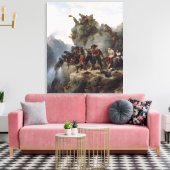 Schutters verdedigen een bergpas (Karl Lessing) Canvas Afdruk (Insitu (Woonkamer))
