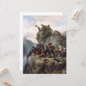 Schutters verdedigen een bergpas (Karl Lessing) Kaart (Voorkant / Achterkant in situ)