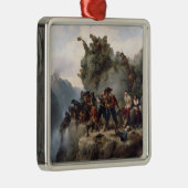 Schutters verdedigen een bergpas (Karl Lessing) Metalen Ornament (Rechts)