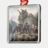 Schutters verdedigen een bergpas (Karl Lessing) Metalen Ornament (Links)