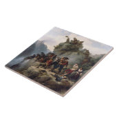 Schutters verdedigen een bergpas (Karl Lessing) Tegeltje (Zijkant)