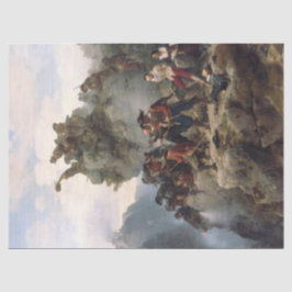 Schutters verdedigen een bergpas (Karl Lessing) Tissuepapier