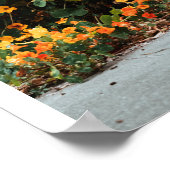 Schutting Bloemen Poster (Hoek)
