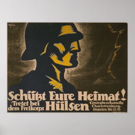 Schütz eure Heimat! WW1 Recruitment Poster (Voorkant)