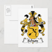 Schutz Family Crest Briefkaart (Voorkant / Achterkant)