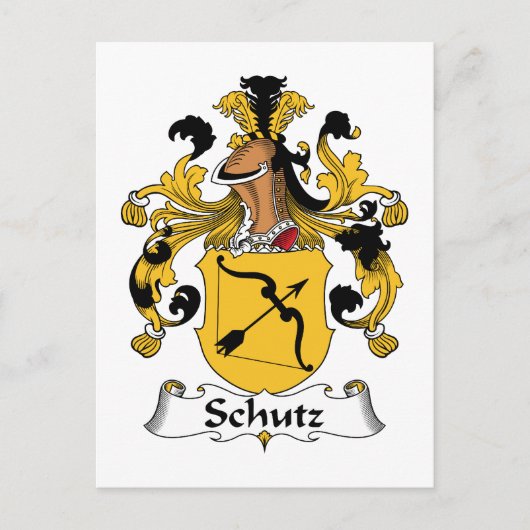 Schutz Family Crest Briefkaart (Voorkant)