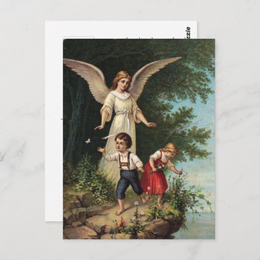 Schutzengel am Abhang 1 Briefkaart (Voorkant / Achterkant)