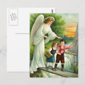Schutzengel, Kinder en Brücke Briefkaart (Voorkant / Achterkant)