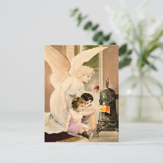 Schutzengel, Kinder und Feuer Briefkaart (Staand voorkant)