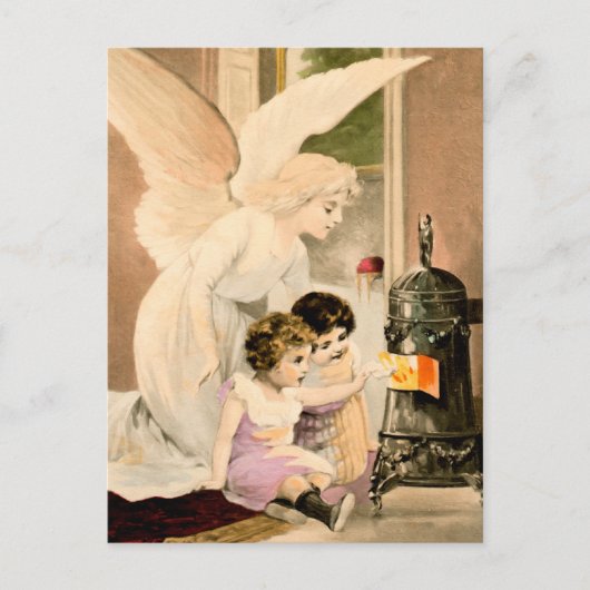 Schutzengel, Kinder und Feuer Briefkaart (Voorkant)