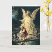 Schutzengel mit zwei Kinder auf Brücke Kaart (Gele Bloem)